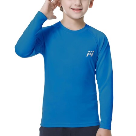 offerta a tempo: meetwee ragazzi rash guard maglietta nuoto manica lunga uv protezione — 19% da 17,99 € a 14,52 €