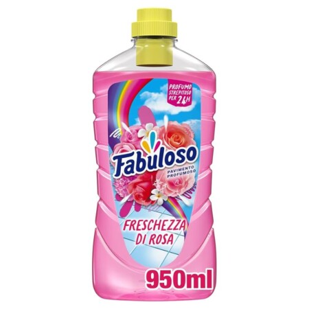 offerta a tempo: fabuloso detersivo pavimenti freschezza di rosa 950ml | detergente multiuso | 100% — 20% da 2,49 € a 1,99 €