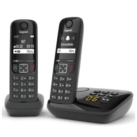 offerta a tempo: gigaset as690a duo telefono cordless, 2 portatili + segreteria — 22% da 69,95 € a 54,87 €