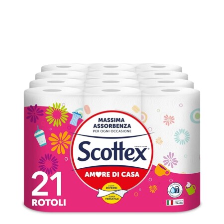 offerta a tempo: scottex amore di casa, carta da cucina — 19% da 25,83 € a 20,95 €
