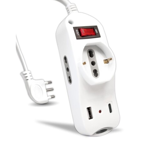 offerta a tempo: v tac multipresa elettrica usb c power delivery 20w + porta usb a + 2 prese laterali — 4% da 18,99 € a 18,17 €