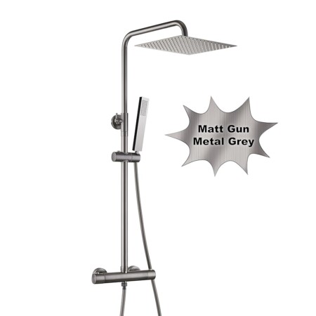 offerta a tempo: görbach colonna doccia in acciaio inox con miscelatore colonna doccia con rubinettotermostatico — 8% da 231,09 € a 212,47 €