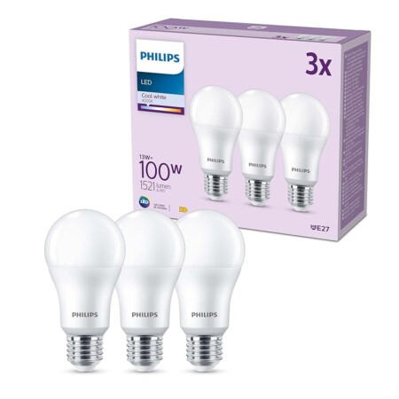offerta a tempo: philips 3 lampadine led e27 — 44% da 16,15 € a 8,99 €