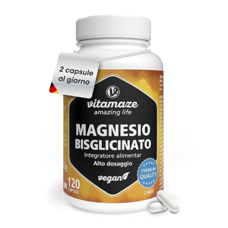 offerta a tempo: magnesio bisglicinato 1500 mg in sole 2 capsule piccole al giorno altamente dosate e vegane — 15% da 18,95 € a 16,11 €