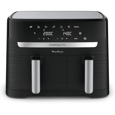 offerta a tempo: moulinex dual easy fry, friggitrice ad aria con doppio cestello xl — 12% da 169,99 € a 149,99 €