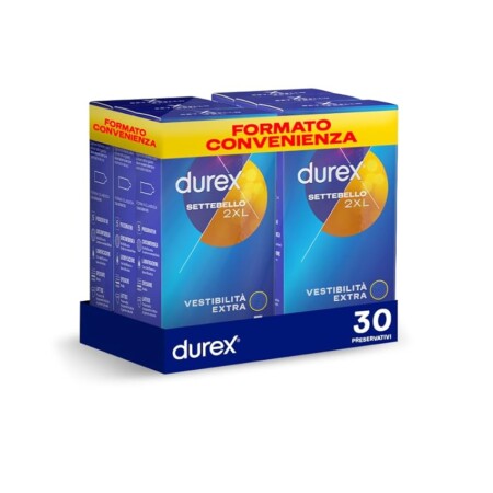 offerta a tempo: durex settebello xxl, preservativi 2xl — 23% da 27,99 € a 21,59 €