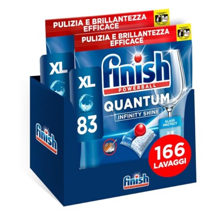 offerta a tempo: finish quantum infinity shine pastiglie lavastoviglie, 166 capsule lavastoviglie — 35% da 39,99 € a 25,99 €