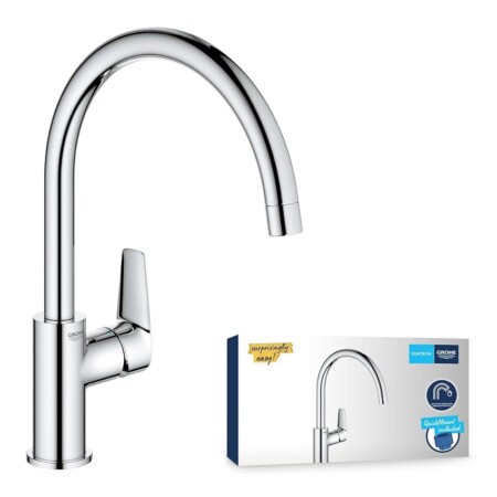 offerta a tempo: grohe 30529001 quickfix start edge, miscelatore monocomando per lavello — 12% da 86,53 € a 75,91 €