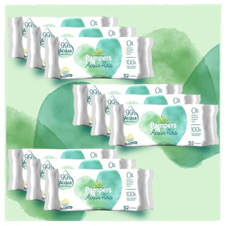 offerta a tempo: pampers acqua pura salviette neonato, 468 unità (3 confezioni) — 24% da 26,10 € a 19,75 €