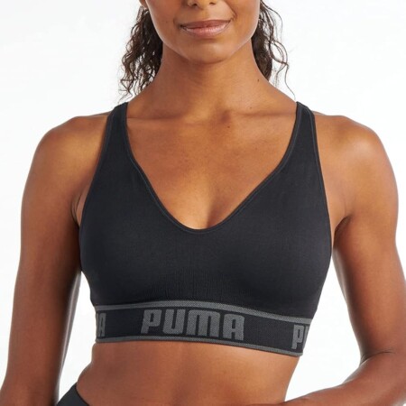 offerta a tempo: puma reggiseno sportivo senza cuciture solstice da donna, nero — 10% da 22,51 € a 20,26 €