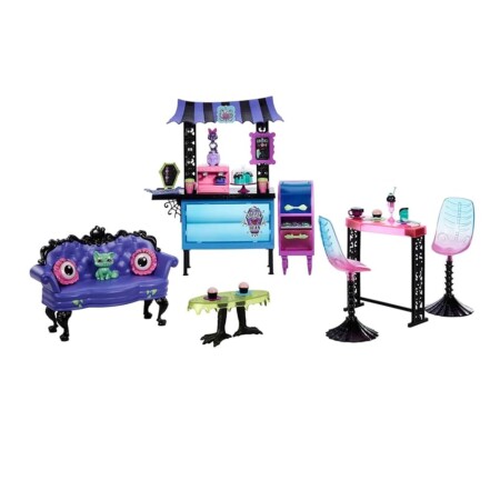 offerta a tempo: monster high playset caffè post mortem, set caffetteria con due mostramici — 9% da 52,25 € a 47,52 €