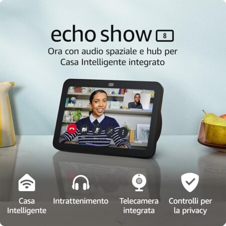 offerta a tempo: echo show 8 schermo intelligente con integrazione alexa — 35% da 169,99 € a 109,99 €