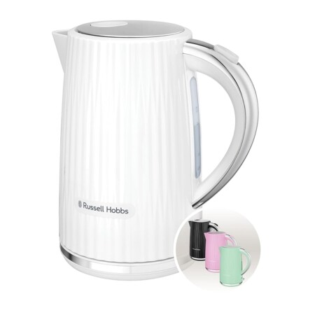 offerta a tempo: russell hobbs bollitore elettrico eden bianco (capacità 1,7l,apertura a pressione) — 37% da 36,29 € a 22,90 €