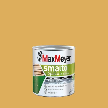 offerta a tempo: maxmeyer smalto all'acqua poliuretanico opaco giallo estate 0,75 l — 27% da 30,90 € a 22,49 €