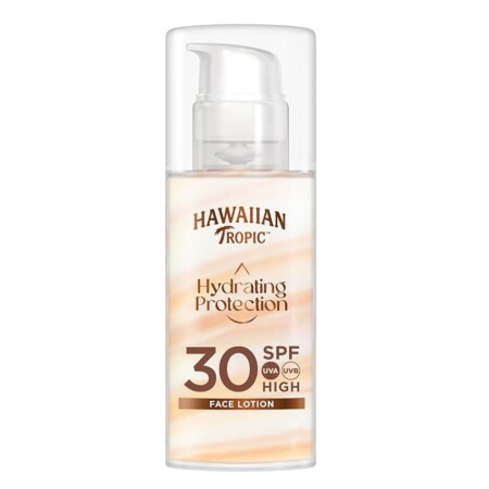 offerta a tempo: hawaiian tropic lozione solare viso con protezione spf30 — 47% da 9,99 € a 5,25 €