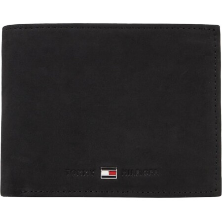 offerta a tempo: tommy hilfiger uomo portafoglio johnson con scomparto monete, nero (black) — 37% da 74,90 € a 46,84 €