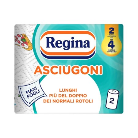 offerta a tempo: regina asciugoni carta cucina 2 rotoli — 46% da 3,66 € a 1,99 €