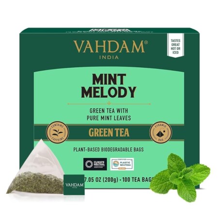 offerta a tempo: vahdam, tè verde alla menta (100 bustine) — 15% da 21,99 € a 18,69 €