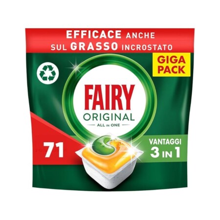 offerta a tempo: fairy original 71 pastiglie per lavastoviglie — 50% da 19,99 € a 9,91 €
