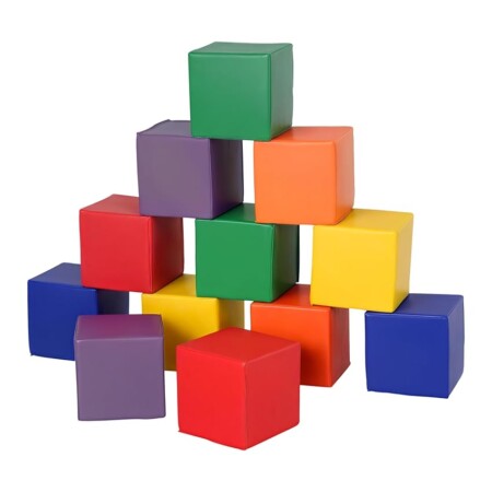 offerta a tempo: homcom set 12 cubi giocattolo morbidi per bambini 12 36 mesi, blocchi schiuma per bambini — 5% da 76,95 € a 72,95 €