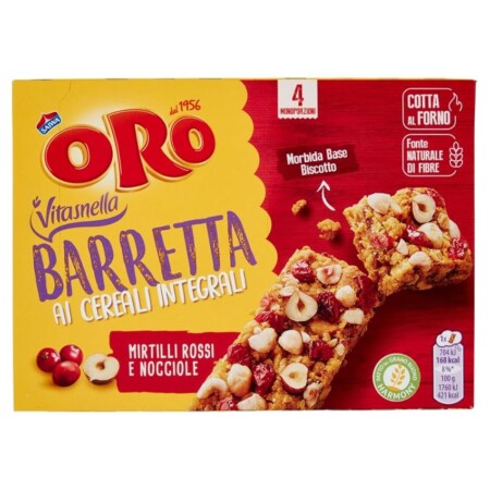 offerta a tempo: oro saiwa, barretta ai cereali integrali con mirtilli rossi e nocciole — 23% da 2,99 € a 2,29 €