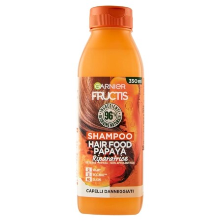 offerta a tempo: garnier fructis hair papaya riparatrice shampoo per capelli danneggiati 350ml — 38% da 4,49 € a 2,77 €