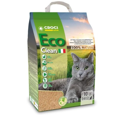 offerta a tempo: croci lettiera eco clean 10 l lettiera gatti agglomerante, biodegradabile si getta nel wc — 23% da 12,99 € a 9,99 €