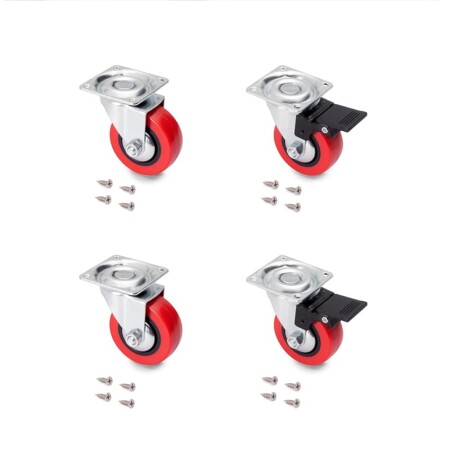 offerta a tempo: emuca kit di ruote con piastra per montaggio, Ø 50 — 11% da 15,88 € a 14,15 €