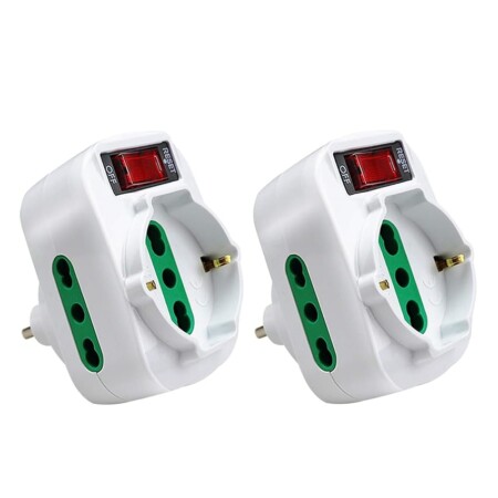 offerta a tempo: extrastar adattatore multipresa tripla,con protezione sovraccarico ed interruttore,adattatori — 20% da 10,99 € a 8,79 €