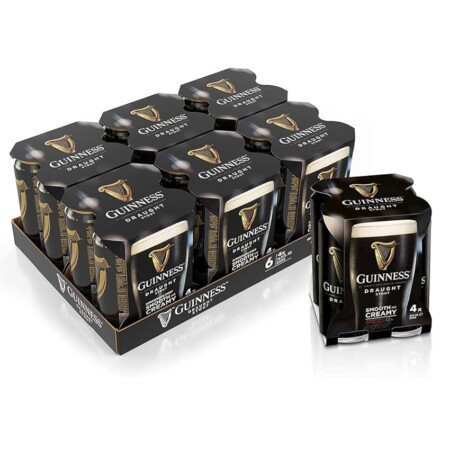 offerta a tempo: guinness birra ad alta fermentazione draught pack di 24 lattine da 0,33 l — 14% da 32,94 € a 28,49 €