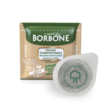 offerta a tempo: caffè borbone cialda compostabile, miscela decaffeinata 100 cialde — 13% da 22,34 € a 19,44 €
