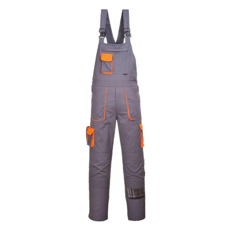 offerta a tempo: portwest tx12 salopette da lavoro con bretelle contrastanti uomo texo grigio — 24% da 35,99 € a 27,49 €