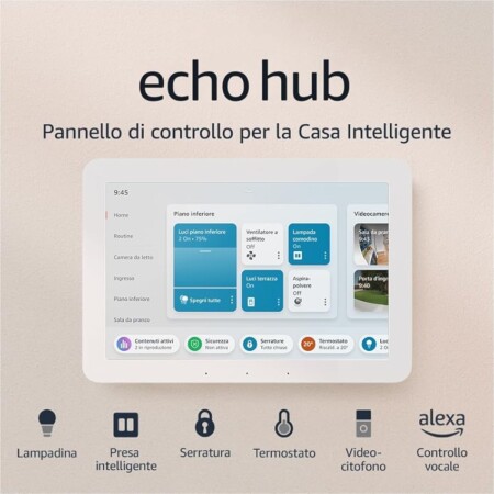offerta a tempo: echo hub pannello di controllo per la casa intelligente con integrazione alexa — 30% da 199,99 € a 139,99 €