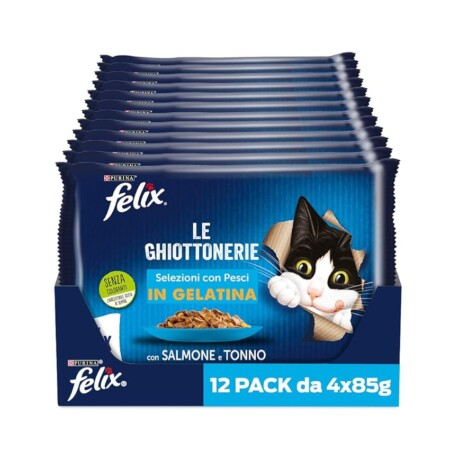 offerta a tempo: felix purina le ghiottonerie cibo umido per gatti con salmone e tonno — 38% da 29,88 € a 18,67 €