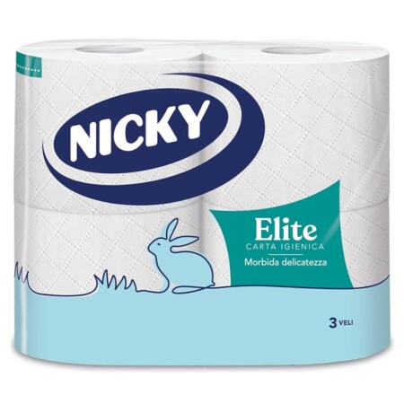 offerta a tempo: nicky elite 4 rotoli di carta igienica — 28% da 2,35 € a 1,69 €
