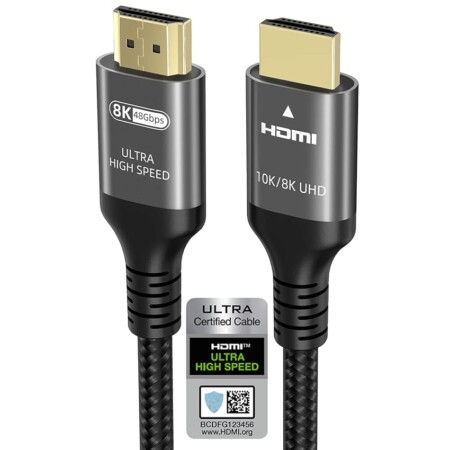 offerta a tempo: ubluker 10k 8k 4k cavo hdmi 48gbps 1m, certificato velocità ultra elevata hdmi® cavi — 19% da 11,99 € a 9,72 €