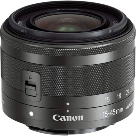 offerta a tempo: canon obiettivo ef m 15 45 mm f/3.5 6.3 is stm nero antracite — 32% da 319,99 € a 217,15 €