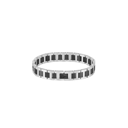 offerta a tempo: lacoste braccialetto a maglie da uomo collezione metropole in acciaio inossidabile e acciaio nero — 13% da 109,00 € a 94,83 €