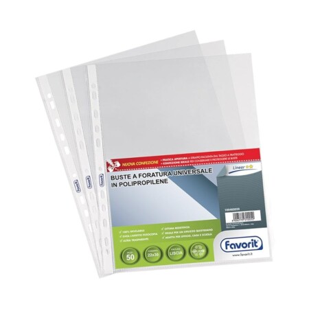 offerta a tempo: favorit buste trasparenti, formato interno 22 x 30 cm — 38% da 6,90 € a 4,27 €