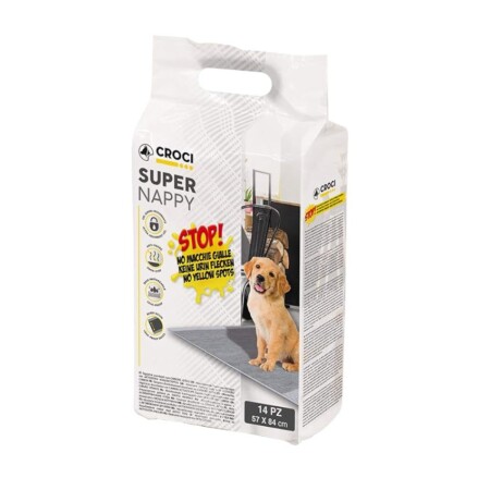 offerta a tempo: croci super nappy carboni attivi tappetini igienici per cani 57x84 cm — 24% da 7,90 € a 5,99 €