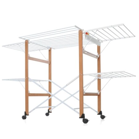 offerta a tempo: foppapedretti stendibiancheria pieghevole gulliver, legno di faggio verniciato noce — 9% da 154,00 € a 139,99 €