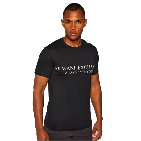 offerta a tempo: armani exchange t shirt girocollo con logo milan new york a maniche corte — 23% da 36,00 € a 27,90 €