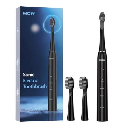 offerta a tempo: spazzolino elettrico sonico + 2 testine di ricambio — 64% da 24,90 € a 9,00 €