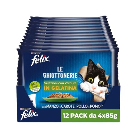 offerta a tempo: purina felix – 48 confezioni di cibo per gatti — 38% da 29,88 € a 18,67 €