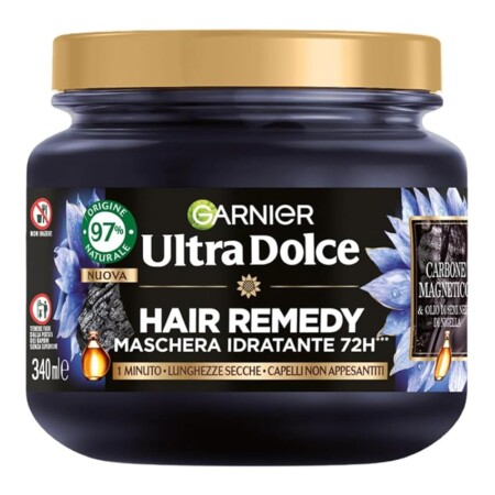 offerta a tempo: garnier ultra dolce carbone magnetico, maschera idratante hair remedy — 36% da 4,99 € a 3,21 €