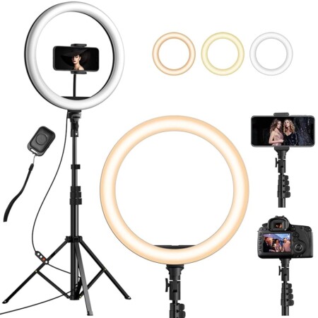 offerta a tempo: yohoolyo ring light professional 12",luce per selfie,64" staffa triangolare,luce ad — 10% da 29,99 € a 26,99 €