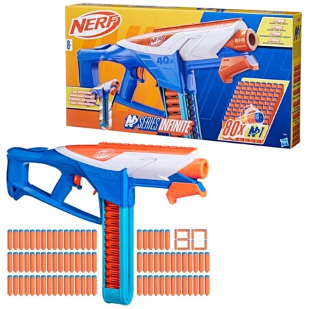offerta a tempo: hasbro nerf blaster giocattolo + 80 dardi — 60% da 44,99 € a 17,99 €