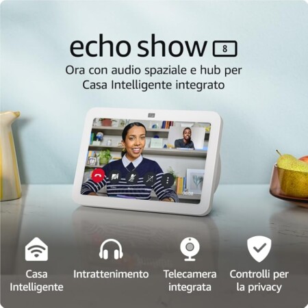 offerta a tempo: echo show 8 (ultimo modello) — 36% da 169,99 € a 109,00 €