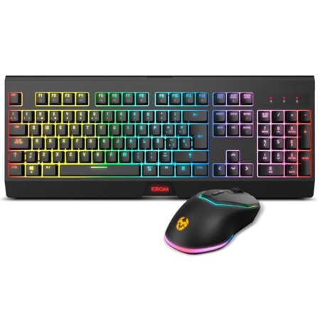 offerta a tempo: krom kabala kit tastiera a membrana senza fili retroilluminata rgb rainbow — 20% da 39,90 € a 31,92 €