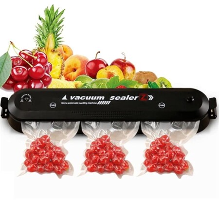 offerta a tempo: macchinetta sottovuoto per alimenti + 10 sacchetti — 54% da 24,99 € a 11,39 €